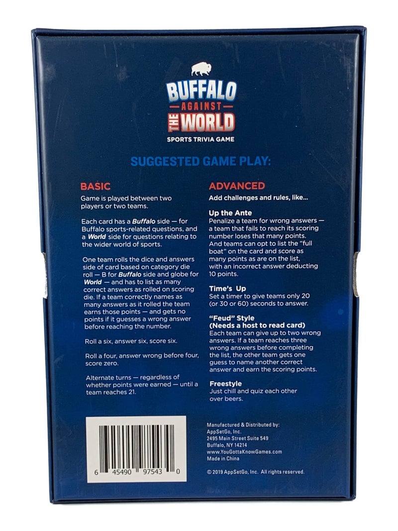 You Gotta Know Buffalo Against The World - Sports Trivia Game - Image 3